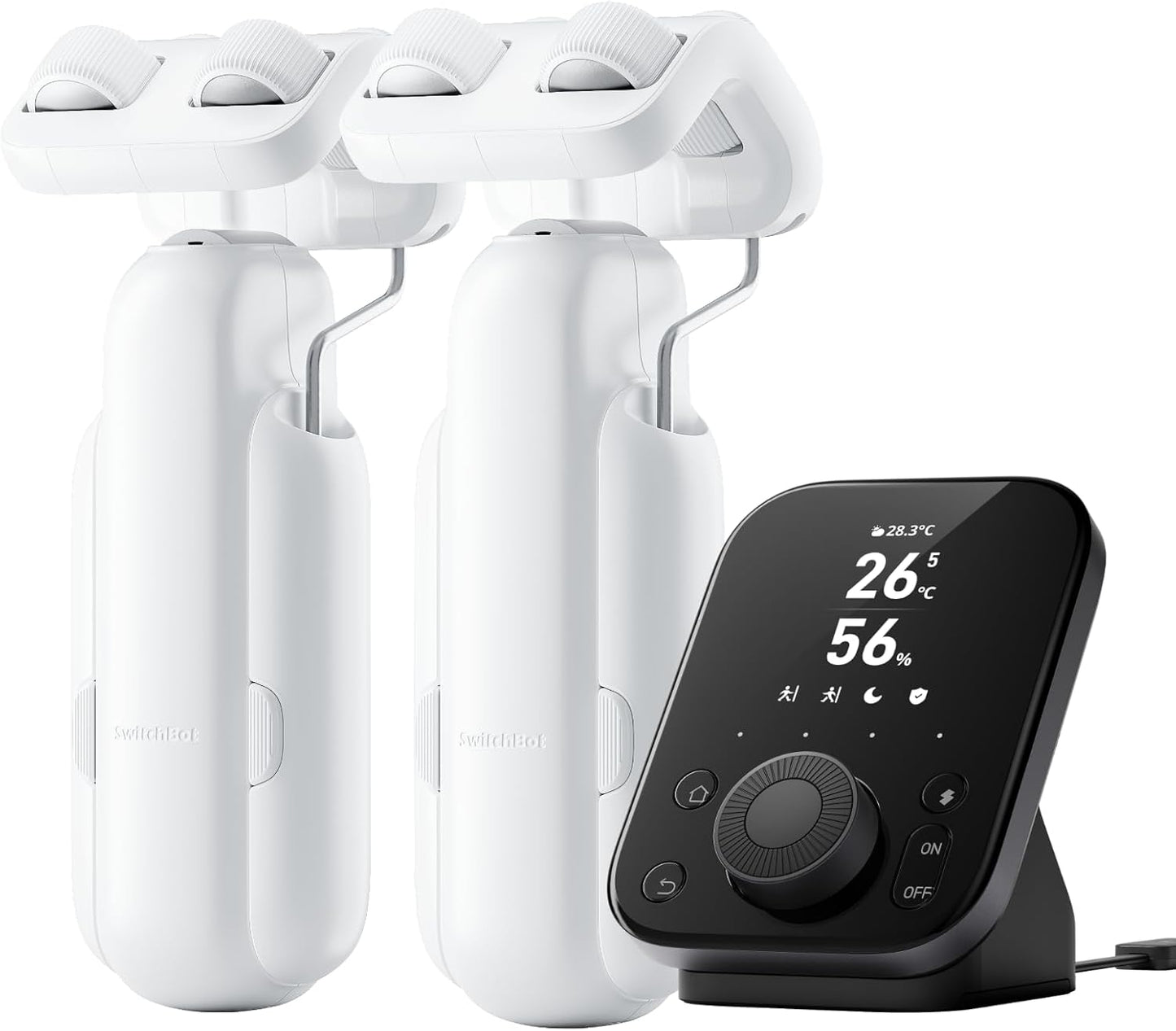 Smart Automatic Curtain Opener - Bluetooth Remote Control with App/Timer, Upgraded High-Performance Motor, Add SwitchBot Hub to Make it Work with Alexa, Google Home, HomeKit(Curtain 3,Rod)